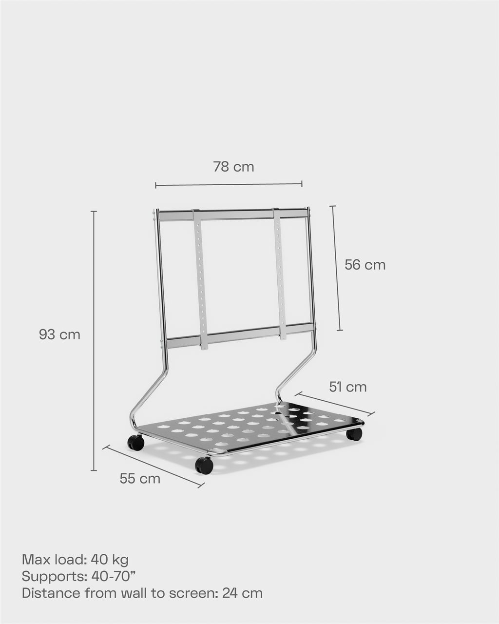 Pedestal Disco Stands W/ Wheels 028 Oat