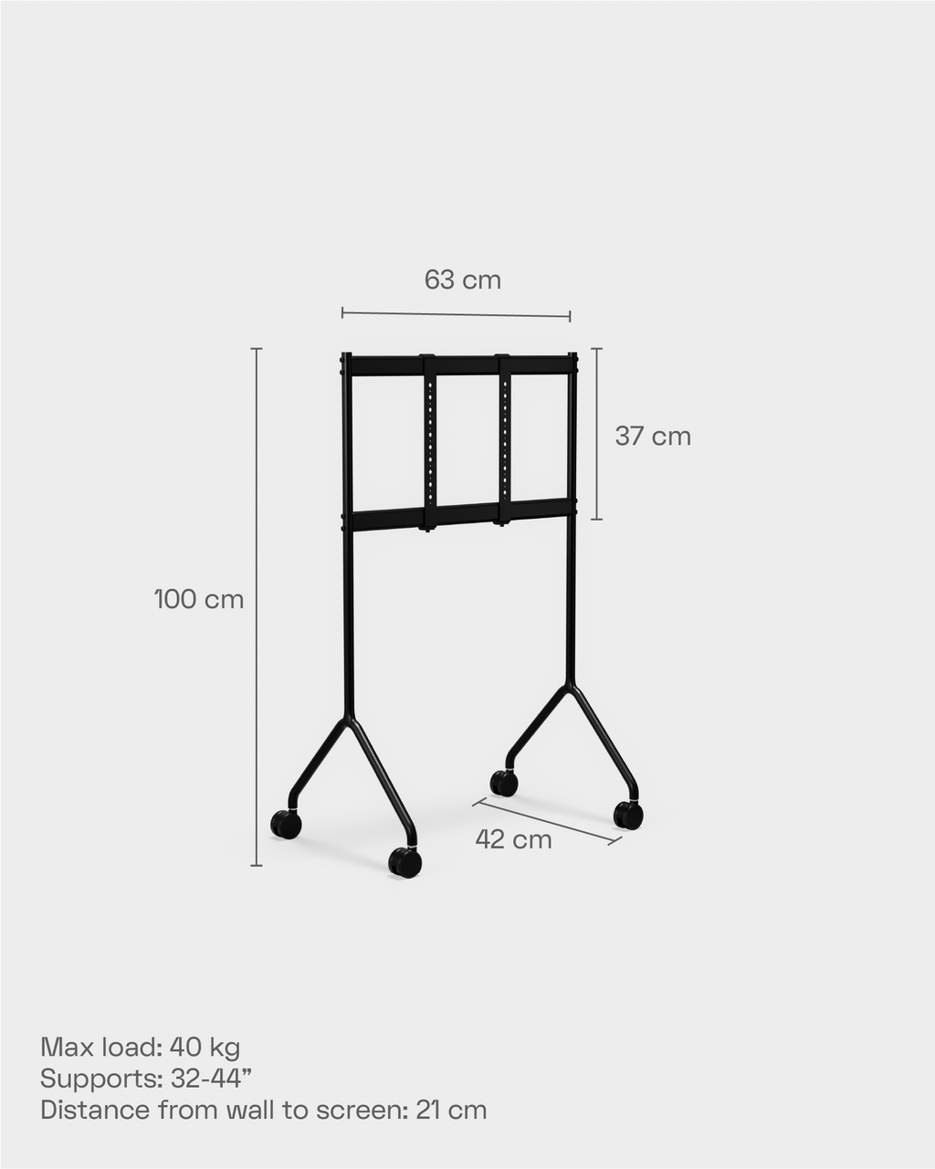 Pedestal Moon Light TV Stands 020 Chrome
