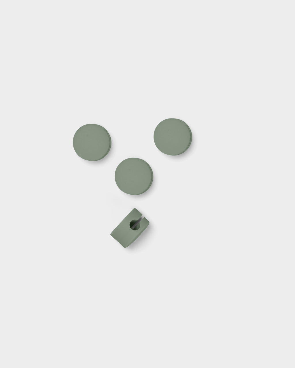 Pedestal Cable Dots Cable Managers 019 Mossy Green